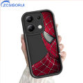 ZCSIBORUI for Redmi Note 13 4G Back Cover Spider-Man Pattern Soft Camera Protection Rubber Square Ladder Phone Case. 