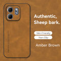 Lenuo For Infinix Hot 50i / Infinix Smart 9 Sheepskin Leather Shockproof Case Luxury Matte Back Cover. 