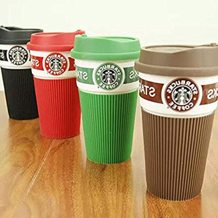 Starbucks Ceramics Coffee Mug/ Coffee Mug with Rubber Lid- 400ml