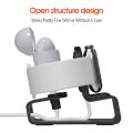 Aluminum Bracket Charger Dock Station For Airpods Pro Charging Holder/Apple Watch Stand Series SE/8/7/6/5/4/3/2/1 41 45 mm. 