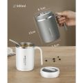 New Hot Coffee Green Tea Mug with Lid Sipper 500 ml 304 Stainless Steel Tea Mug ECO-Friendly & Sustainable Mug to Carry Hot & Cold Beverage Travel Mug for Tea Coffee Office Cup Multicolor. 