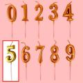Shiny 0-9 Number Candles for Birthday Cake Decoration. 