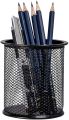 Safdar Mart- Pen Holder, Pencil Holder, , Metal Square Desk Office Pen Organizer Black, Desktop Storage Colored Iron Pen, Office Supplies Stationery for Office, Classroom, Home (Multicolor & Black). 