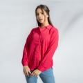 Women's Button Down Shirt Hot Pink. 
