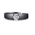 Brass Zircon Ring for Men – Adjustable Black Ring Pakistan. 