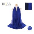 Luxury Plain Chiffon Georgette Hijab for Women - 70x30 Inches. 
