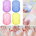 Travel Soap Paper 20pcs Mini Paper Soap Washing Hand Bath Clean Scented Slice Sheets Good for Camping BBQ Hiking Travel or Any Outdoor Activity. 