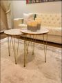 Mexico Present 1 Pcs / Set of 3 Round Coffee Table HIGH Gloss Nesting End Tables - Coffee table - Stool - Accent Tables with Metal Legs for Living Room, Home Office, Nightstands for Bedroom, Sturdy Easy Assembly - 3 Piece Nesting Table set for living Room. 