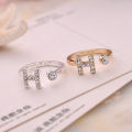 J596 personalized H letter ring index finger ring ring for gilrs for women low price. 