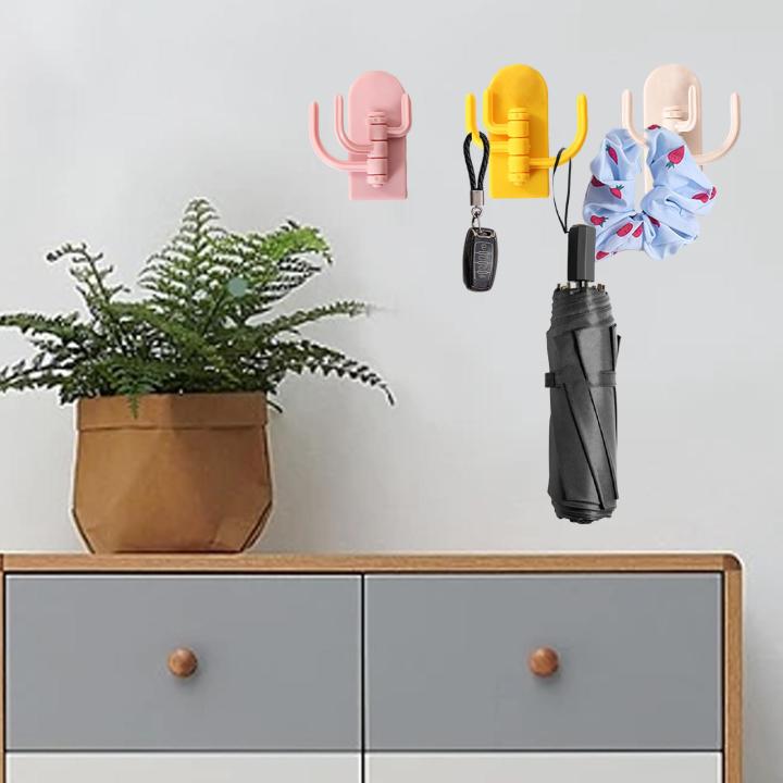 Keychain Hook Wall Mounted 3-hook Key Bag Hanger Kitchen Organizer