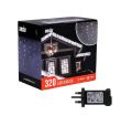ANSIO® Outdoor Christmas Lights 320 LED 11m/35ft Icicle Lights Outdoor & Indoor Cool White Decorations String Fairy Outside Lights with Timer for Xmas Garden Bedroom & Party|Mains Powered Green Cable. 
