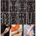 3 Sheets Hands Arabic Bridal Mehndi Set Henna Mehndi Arabic Mehandi Stencils Stickers. 
