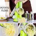 Stainless Steel Manual Vegetable Cutter Slicer Round Slicer Potato Cheese Chopper Blades Multifunctional Kitchen Gadgets Cutting Machine. 