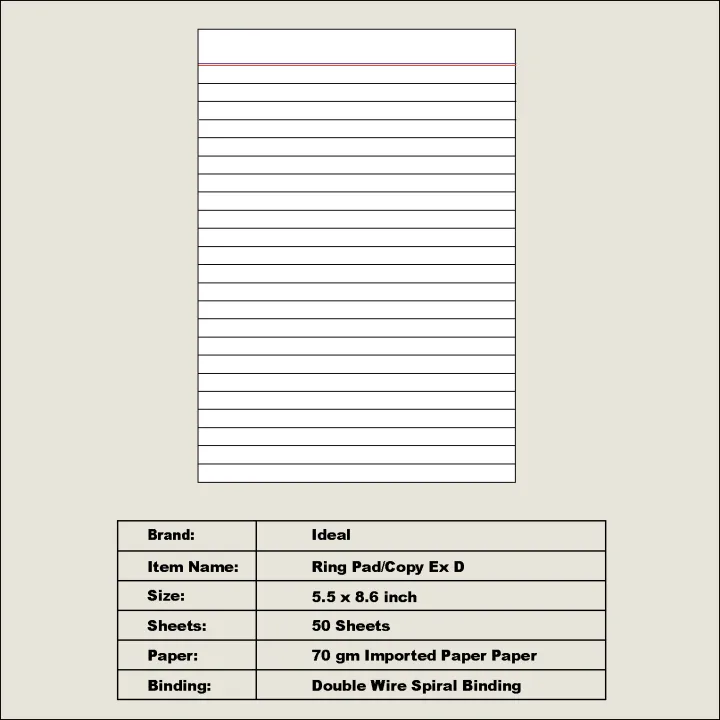 Spiral%20Notebook%20/%20Pad%20Ex%20D%20-%20Pack%20of%202%20Pcs%20-%20Size%20A5%20-%20Imported%20Paper%20-%20Image%203