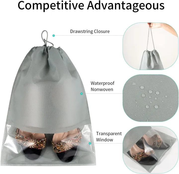 Pack%20of%2012%20-%20Travel%20Shoes%20Storage%20bag%20with%20clear%20window%20non-woven%20with%20PVC%20Bag%20-%20Image%206