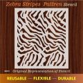 Zebra Stripes Pattren Stencil Reusable Stencil For Canvas And Wall Painting. 