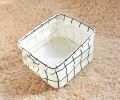 Cute Linen Home Storage Box Desk Organizer Office Folding Yellow Storage Basket Jewelry Cosmetic Makeup Snacks Toys Container. 