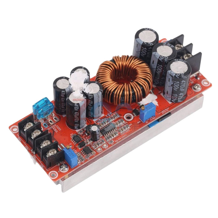 DC 20A 1200W DC-DC Step Up Boost Converter Supply 8-60V 12V Step Up to 12-83V 24V 48V With Heat Sink