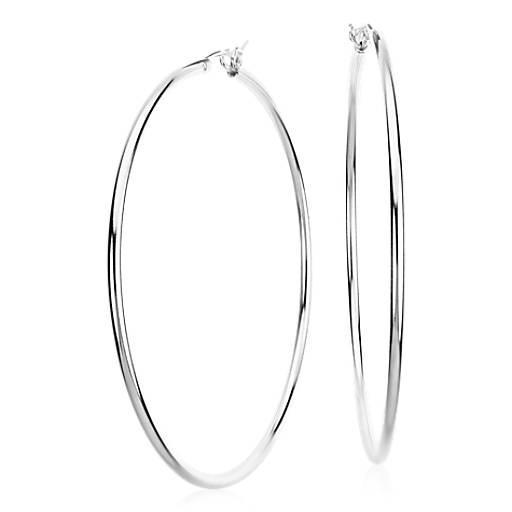 Silver%20Round%20Hoop%20Earrings%20For%20Girls%20Women%20Fashion%20Jewellery%2070%20mm%20-%20Image%204