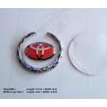 Toyota With Ring Style Red Chrome 1 piece Logo Metal Emblem Metal Body Monogram For Car Motorcycle Decorative Metal Marka Self Adhesive Metal Logo. 
