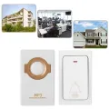 Wireless MP3 Doorbell Set Self-powered Remote Button + Receiver US Plug 100-240V. 