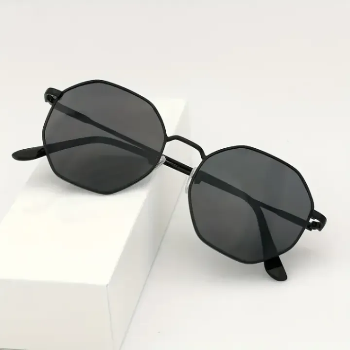 Eldorado%20Trendy%20Metal%20Frame%20Sunglasses/%20Retro%20Polygon%20Gradient%20Mirror%20Sunscreen%20Sunglasses%20-%20Image%204