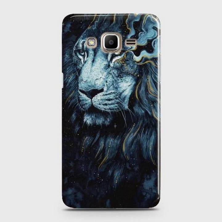 Samsung Grand Prime plus Cover - SkinLee HQ Hard Case - Vintage Galaxy Lion - SKINLEE-358-1-37-23