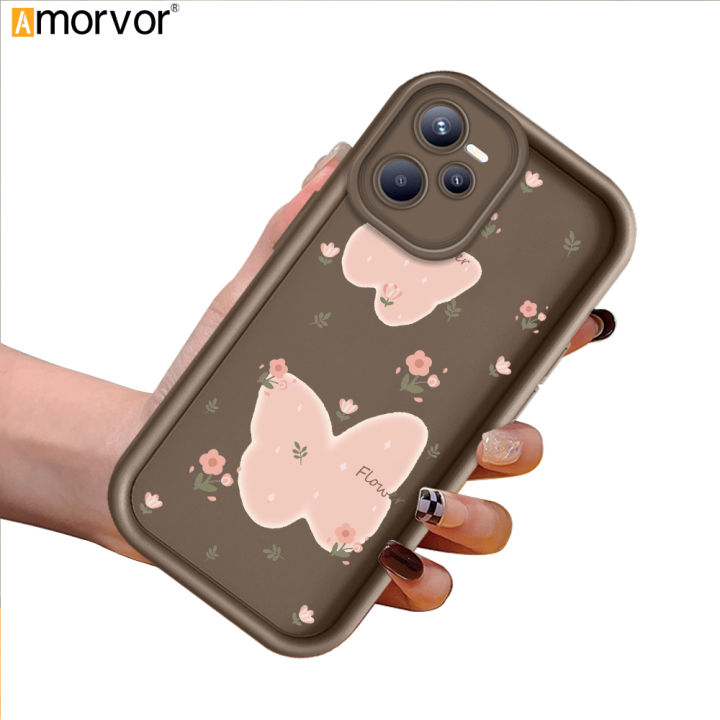 SEEKOO Cover Portafoglio Per Realme C35 / Narzo 50A Prime - Design Con Foglie E Gatto In Rilievo, Pelle PU Oro, Supporto E Cinturino