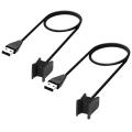 for Fitbit Alta HR Charger with Reset Button Replacement USB Charger Charging Cable for Fitbit Alta HR Fitness Smart Watch, Black (2-Pack(Black)). 