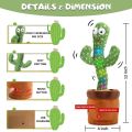 Talking Cactus Toy | Dancing & Singing Plush Cactus with Music, Voice Recording & Interactive Play | Electronic Twisting Cactus Doll for Kids | Fun, Educational & Adorable Home Decoration Gift. 