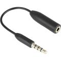 3.5mm 3 Pole TRS Female to 4 Pole TRRS Male Adapter Stereo Cable for Smartphones. 