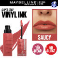 Maybelline New York - Superstay Vinyl Ink Lipstick Saucy. 