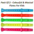 Pack Of 2 - Flute Whistle Kids Fillers Toys For Boys And Girls - Musical Instrument For Kids Music Lessons. 