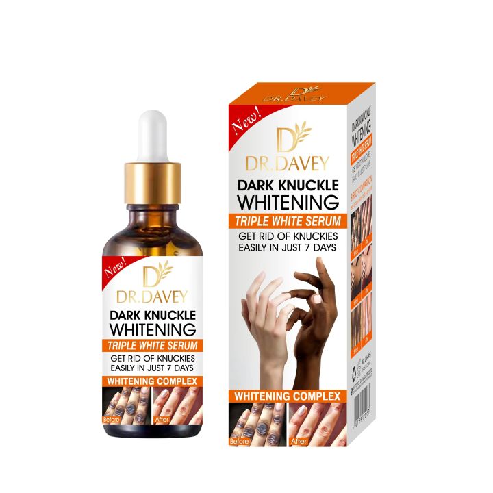 DR.DAVEY Dark Knuckle Whitening Triple White Serum - Fast Results in 7 Days | Say Goodbye to Knuckles Easily - Brightening, Moisturizing, Skin Renewal Formula