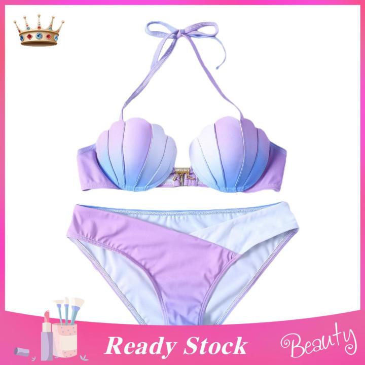 Trendygirl Female Swimsuit Halter Neck Seashell Shaped Summer Female Swimsuit