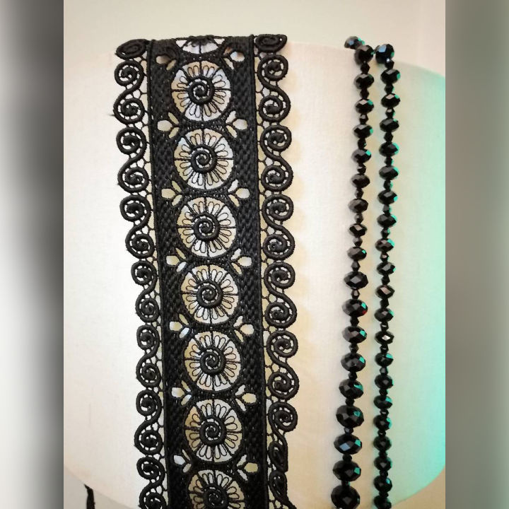 Lace per yard - Black Lace Unique Design Dress Lace