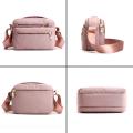 New solid color handbag casual durable nylon shoulder handbag. 