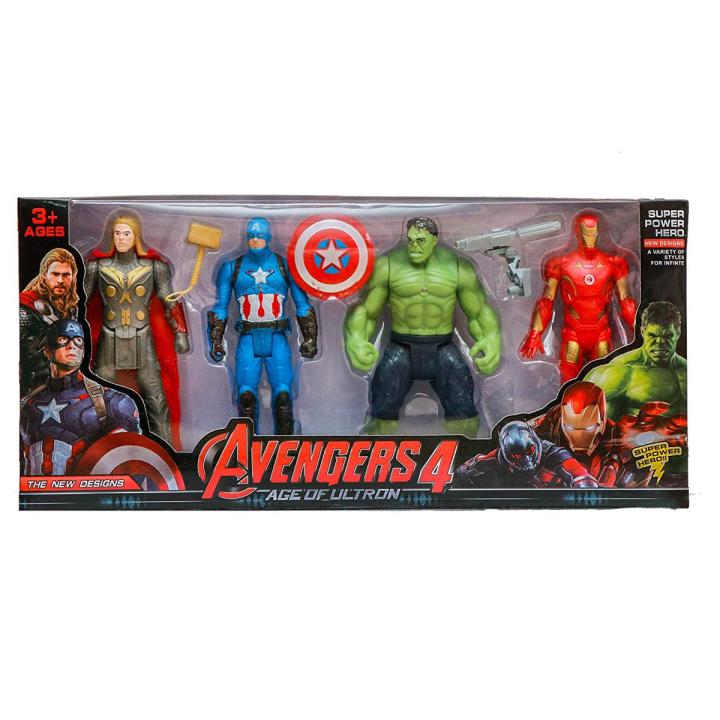 Pack of 4 Beautiful Super Heroes Set for Kids