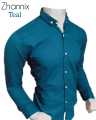 Teal Color Shamrey Fabric Shirt - Premium Quality, Comfortable & Versatile for Men, Women & Teens woth ever. 