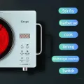 Gropa Electric Stove / Portable Infrared Cooker 2200 Watts Universal hot plate Ceramic Cooking, Electric Hot Plate Full touch Panel, Adjustable Heating Auto shut off and Overheat Protection Led Display All Utensils Induction Cooktop Easy to clean Healthy|. 