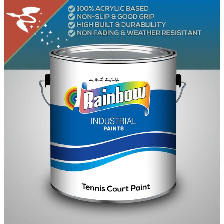 Rainbow Tennis Court Paint Quarter (0.91 Liters)