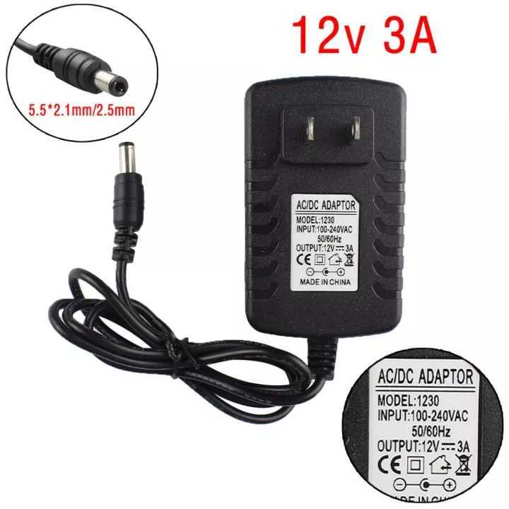 Power Adapter 12V 3A Converter Power Supply For LED Strips Light, LCD Monitor| 24-7 STORE