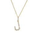 Luxury AAA+ Cubic Zirconia Initial Letter Necklace For Women Gold Color Geometric A-Z Alphabet Pendant Necklace Wedding Jewelry. 