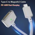 2M USB Type C to Magsafe 3 Magnetic Charger Cord Laptop Charging Cable Converter PD 140W for MacBook Air/Pro A2442 A2485 A2681. 