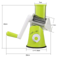 Tabletop Drum Grater Slicer Cutter Grinder Vegetable Meat Grater Grater Food Chopper Grating Machine with 3 Stainless Steel Blades. 