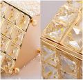 Crystal Glass Tissue Box, Desktop Napkin Storage Box, Gold Luxurious Tissue Holder. 
