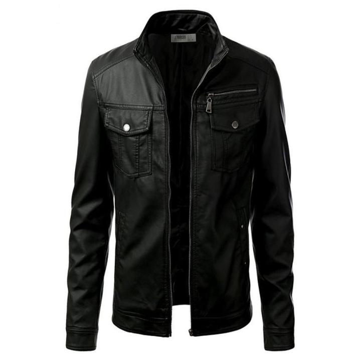 Men's Slim Fit Leather Jacket M65