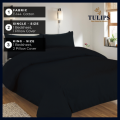 Elegant Dyed Color 100% Cotton Bedsheet with 2 Pillow Covers for Bedroom TULIPS. 