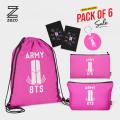 BTS Best Deal for Army Fans - BTS Bags - BTS Pencil Pouch - BTS Makeup Pouch easy to carry  girls accessories -  Keychain - BTS Album Poster Card - Perfect Gift For BTS Fans - Digitally printed on Cloth By Zezo. 