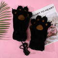 Warm Winter Gloves Cartoon Bear Paw Gloves Comfortable And Cozy Gloves Soft Plush Gloves Cartoon Gloves Plush Bear Claws. 